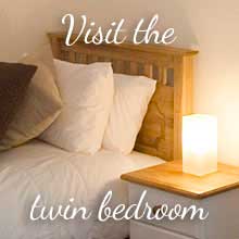 Visit the Twin Bedroom at Sorgente Cornish Holiday Cottage